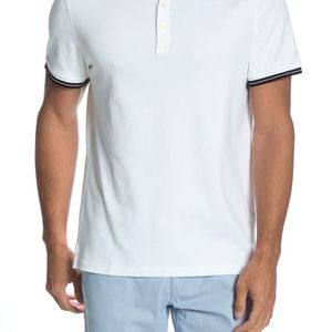 NWT Michael Kors Greenwich Stripe Trim Polo
